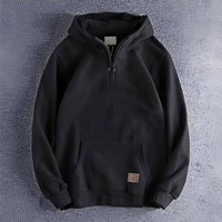 Tommy - Vintage-Herren-Hoodie mit Kapuze – Schwarz