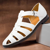 Sofronio - Klassische und komfortable Herrensandalen – Weiß