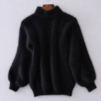 Brenda - Klassischer, weiter Pullover – Schwarz