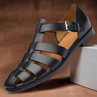 Sofronio - Klassische und komfortable Herrensandalen – Schwarz