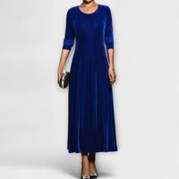 Marilou™ – Weiches Samtkleid – Blau