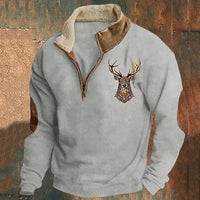 Galen - Stylischer Viertel-Reißverschluss Pullover – Weiß