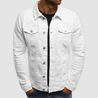 Alexander | Herren Klassische Strapazierfähige Baumwolljacke – Weiß