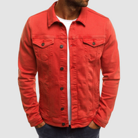 Alexander | Herren Klassische Strapazierfähige Baumwolljacke – Rot