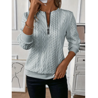 Alice | Strickpullover mit Reißverschluss – Grau