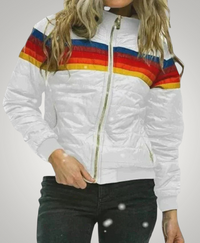 Emilia | Damen Alpine Outdoor Reißverschluss Jacke – Weiß