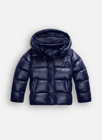 Angelika | Damen Oversized Kapuze Wintermantel – Blau