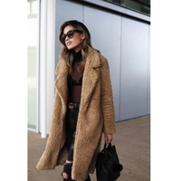 Anneliese | Warme Teddy Winterjacke – Kamelbraun
