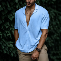 Anselm | Herren Sommerhemd modern geschnitten – Blau