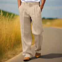 Alexander | Herren Lässige Relaxed Fit Arbeitshose – Beige