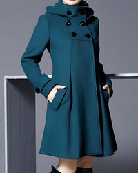 Alice | Kapuzen-Schal-Jacke – Dunkelgrün