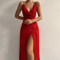 Athena | Klassisches Modernes Kleid – Rot