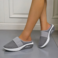 Atmungsaktive Sommersandalen für Damen | Bequem – Dunkelgrau