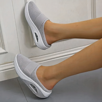 Atmungsaktive Sommersandalen für Damen | Bequem – Grau