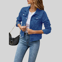Lea | Damen Lässiger Herbst Mantel – Blau