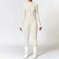 Gillian - Langarm-Jumpsuit – Weiß