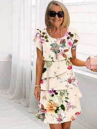 Marvelle™ - Bloom Ruffle Dress – Beige
