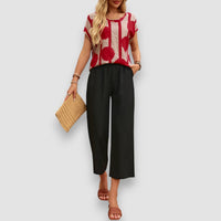 Elevin | Elegantes zweiteiliges Set – Rot