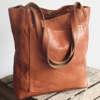 Elsbetha® | Klassische Leder Schultertasche – Braun