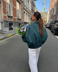 Poiveira | Übergroße Lederjacke – Schwarz