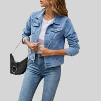 Lea | Damen Lässiger Herbst Mantel – Hellblau