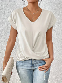 CLEO - LÄSSIGES T-SHIRT MIT SWEETHEART-AUSSCHNITT – Weiß