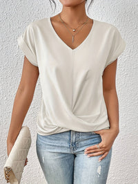 Sina | T-Shirt mit Sweetheart-Ausschnitt (1+1 GRATIS) – Weiß