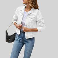 Lea | Damen Lässiger Herbst Mantel – Weiß