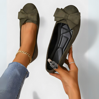 Bequeme flache Schuhe für Damen | Sommer – Dunkelgrün