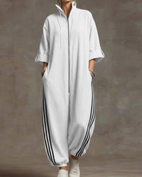 Lurelle - Jumpsuit mit Frontreißverschluss – Weiß