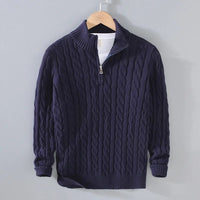 Jayden™ - Hochwertiger Strickpullover – Dunkelblau