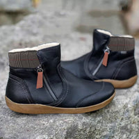 Birgit | Damen Bequeme Wasserdichte Orthopädische Stiefel – Schwarz