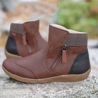 Birgit | Damen Bequeme Wasserdichte Orthopädische Stiefel – Braun