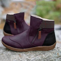 Birgit | Damen Bequeme Wasserdichte Orthopädische Stiefel – Lila