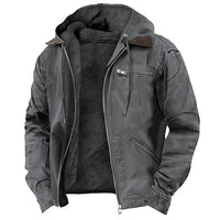 Björn | Herren Winterparka mit Kapuze – Grau