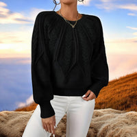 Hannelore - Kuscheliger Strickpullover – Schwarz