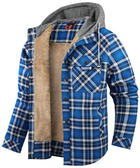 Avraham - Langärmelige Kapuzen Jacke Mit Tasche – Blau