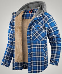 Henry | Herren Gefütterte Karierte Hemdjacke – Blau
