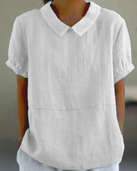 Ingrid | Klassische Kragenbluse – Weiß