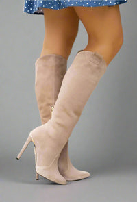 Katharina | Edle Lederstiefel für stilvolle Eleganz und höchsten Komfort – Beige