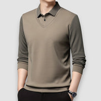 Lumier | Long Sleeve Polo Shirt – Beige