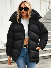 Keytara | Kuscheliger Wintermantel aus luxuriösem Fleece mit Reißverschluss – Schwarz