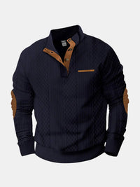 Jonas | Herren Klassiker Zopfmuster Pullover – Marine