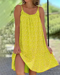 Geblümtes Hemdkleid – Gelb