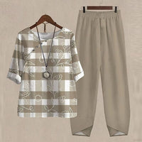 Carla | Lässiges Zweiteiliges Set – Khaki