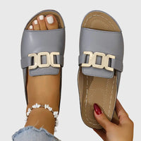 Kathryn | Bequeme Schnallensandale für Damen – Grau