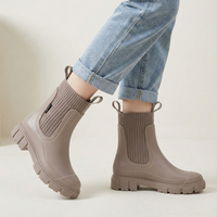 Charlotte | Damen Robuste Profilsohle Chelsea-Stiefel – Khaki
