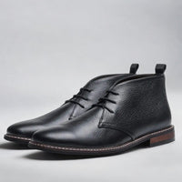 Christian | Herren Klassische Chukka Schnürstiefel – Schwarz