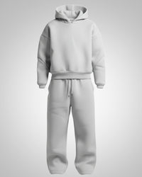 Clara | Damen Bequemer Oversized Jogginganzug – Hellgrau