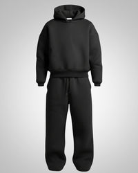 Clara | Damen Bequemer Oversized Jogginganzug – Schwarz